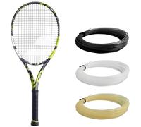 Babolat Pure Aero - Raqueta de Tenis (7ª generación), encordada con 16 g Blanco Babolat Syn Gut a tensión de Rango Medio
