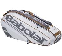 Babolat Pure Wimbledon - Soporte para raquetas de tenis (6 unidades, 75 x 32 x 32 cm), color blanco