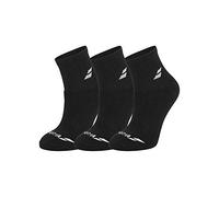 BABOLAT Quarter 3 Pairs Pack Calcetines, Unisex Adulto, Black/Black, 43/46