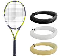 Babolat - Raqueta de Tenis, EVO Aero encordada, tamaño estándar, Amarillo/Negro, Grafito, Ideal para Jugadores Ocasionales y Regulares, Potencia y Comodidad optimizadas