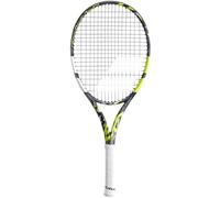 Babolat, Raqueta de Tenis Modelo Pure Aero Junior 25 Gen8, Tamaño 635 mm, Color Gris Amarillo Blanco, Grip 000, Diseñado para Jugadores Competentes, Optimizada para Potencia y Efectos