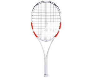 Babolat - Raqueta de Tenis Modelo Pure Strike, Mango 00, Blanco/Rojo/Negro, Adolescentes 140-150 cm, Estabilidad de precisión, Marco híbrido, Potencia y Control equilibrados, transición a Raquetas de