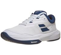 Babolat, Zapatillas de Tenis SFX 4 AC M, Confort Superior, Ajuste Grande, Mantenimiento Óptimo, Tecnología Extra Cush, Parte Superior Ligera y Ventilada, Suela Ortholite Gruesa, Blanco, 44.5 EU