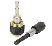babominimer 2 adaptadores de portabrocas sin llave de vástago hexagonal de 1/4 pulgadas de acero al carbono de 60 mm, convertidor de cambio rápido para taladro eléctrico o destornillador, acoplamiento