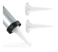 babominimer 2 boquillas de calafateo de plástico para aplicaciones de pegamento de vidrio, cabezal dispensador de pegamento blanco compatible con pegamento suave y sellador, Home Impr(2 unidades)
