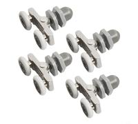babominimer 4 rodillos dobles para puerta de ducha con deslizadores de ruedas, 19/23/25/27 mm de diámetro, rodamientos de nailon y acero inoxidable resistentes al desgaste, deslizamiento suave de bajo