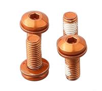 babominimer 4 tornillos de aleación de acero M5 x 12 mm para soporte de botella de agua de montaña y carretera, pernos antioxidantes para accesorios (naranja)