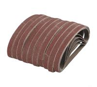 babominimer 50 correas de lijado abrasivas de 330 mm x 10 mm para lijadora de lima de dedo eléctrica, óxido de aluminio, unida con resina, se adapta a todas las lijadoras de banda de 10 x 330 mm