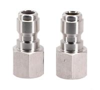 babominimer Accesorios de lavado a presión de acero inoxidable de 1/4 pulgadas para juego de conexión rápida NPT, adaptador de alta presión de 5000 PSI para varitas mangueras, cañones de espuma, calor