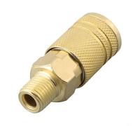 babominimer Acoplamiento neumático de liberación rápida de rosca macho de 1/4 pulgadas, conector de manguera de aire de hierro chapado en cobre para compresor de aire, adaptador de acoplador rápido