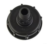 babominimer Adaptador de tanque IBC de 60 mm de rosca gruesa a conector de manguera de jardín S60X6 para drenaje de contenedores de agua, plástico negro, 1/2 pulgada, 3/4 pulgadas, 1 pulgada hembra