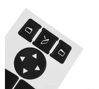 babominimer Adhesivo de reparación de perilla de interruptor para W204 C300 2007-2014, cubierta de fijación de botón de PVC negro mate con símbolos de paso de luz, moldura interior del coche Repla