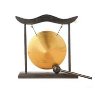 babominimer Adorno de cobre Gong Feng Shui Gong, percusión china de latón, arte zen de latón Feng Shui para decoración del hogar (A)