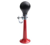 babominimer Air - Campana de ciclismo de hierro galvanizado de PVC galvanizado de 7 pulgadas, compatible con carretera de montaña con 21 cm de longitud y 5,5 cm de diámetro de boca para 2,3 cm (rojo)