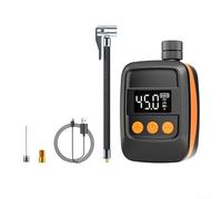babominimer Aire eléctrico con pantalla, inflador de alta presión de 12 l/min para motocicleta, montaña para bicicleta, carretera para bicicleta y pelotas deportivas, 5-150 PSI, carga USB-C, naranja