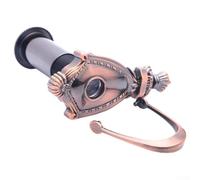 babominimer Aldaba de puerta de bronce rojo vintage con cámara integrada, construcción ergonómica de aleación de zinc, diseño retro elegante para entrada frontal, mejora la visualización de seguridad