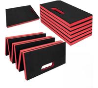 babominimer Almohadilla grande plegable para rodillas de espuma EVA para mantenimiento automotriz, jardinería, yoga y camping, impermeable y portátil con asa, 117 x 19 x 3 cm (rojo)
