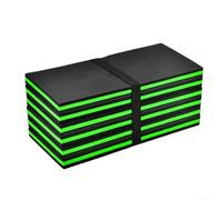 babominimer Almohadilla grande plegable para rodillas de espuma EVA para mantenimiento automotriz, jardinería, yoga y camping, impermeable y portátil con asa, 117 x 19 x 3 cm (verde)