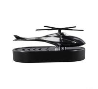 babominimer Ambientador para coche, con forma de helicóptero giratorio, funciona con energía solar, para salpicadero de coche, baño, oficina, color negro, rojo y azul