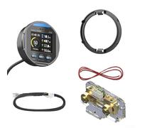 babominimer Amperímetro TR24 IP68 con pantalla a color para batería LiFePO4, capacidad real, medidor de culomba impermeable para fosfato de hierro y litio (100 A)