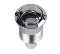 babominimer Botón de cisterna de doble descarga cromado para baño, control de válvula de tanque redondo compatible con sistemas Skipper