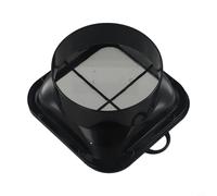babominimer Brida de pared ABS con filtro, adaptador de conector de manguera de conducto de 150 mm para ventilador de campana de cocina, accesorio de salida de ventilador montado en la pared para aire