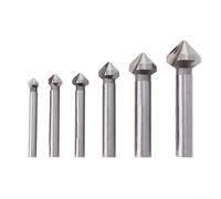 babominimer Broca avellanadora de 3 flautas, cortador de chaflán de 90 grados para acero HSS de alta velocidad de 6,3 a 20,5 mm, juego para acero inoxidable, aluminio, acero al carbono, madera, PVC