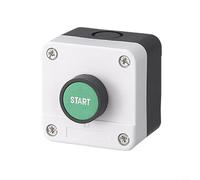 babominimer Caja de control de botón de parada impermeable IP65 de 22 mm para estación de conmutación de máquina CNC, carcasa ABS blanca 1/2/3 botón industrial (1)
