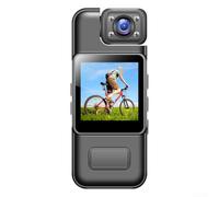 babominimer Cámara corporal WiFi 4K con lente giratoria de 180°, cámara de bolsillo portátil de video y audio para trabajo de seguridad, visiones nocturnas, detección de movimiento, 1000 mAh