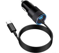 babominimer Cargador USB de coche de carga rápida PD 30 W adaptador para teléfonos con amplio voltaje de entrada 12 24 V adecuado para tomas de vehículos con características de seguridad (negro)