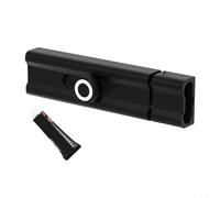 babominimer Cerradura de puerta de aleación de aluminio sin taladrar con instalación, perno de seguridad para puertas interiores, mango suave de empuje y anillo fluorescente (100 mm)