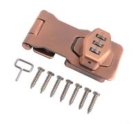 babominimer Cerradura de puerta de gabinete de aleación de zinc, cerradura multifuncional de combinación con perno de puerta de metal para archivadores, armarios, refrigeradores, (3 pulgadas, rojo
