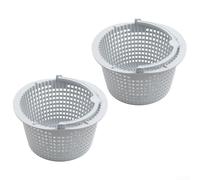 babominimer Cesta de filtro de skimmer de piscina con mango de repuesto para Hayward SPX1091C, WB736660, sistema de colección de colador de piscina, color blanco, paquete de 2