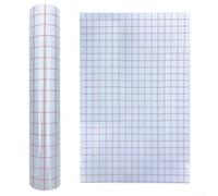 babominimer Cinta de transferencia de vinilo transparente para calcomanías de vinilo, película PET de adherencia media con líneas de cuadrícula azul/rojo/negro/naranja, rollos de 30 cm x 20 cm/100 cm