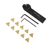 babominimer CNC MTJNR1616H16 Soporte de torneado de torno de aleación de acero con 10 insertos de carburo TNMG160408, herramienta de mano derecha para trabajos de acabado y acabado