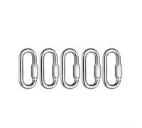 babominimer Conector de mosquetón de acero inoxidable 304 en forma de D, grillete de reparación de cadena para escalada, camping, senderismo, pesca y aparejos de equipo al aire libre, plateado