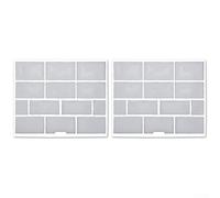 babominimer Cubierta a prueba de polvo para aire acondicionado, para una fácil instalación, malla de filtro de CA para colgar la unidad interior, paquete de 2 accesorios de plástico para pantalla