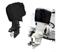 babominimer Cubierta de motor fueraborda impermeable de tela Oxford 210D resistente con cierre de cordón, cubierta protectora resistente a los rayos UV y a la intemperie para motores de barco 15-250