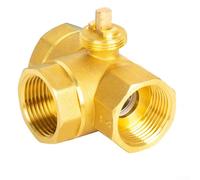 babominimer Cuerpo de válvula de bola tipo T de latón de tres vías para sistemas HVAC, conexión roscada, DN15/DN20/DN25 (1/5.1 cm 3/10.2 cm 2.5 cm) (DN15)