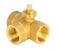 babominimer Cuerpo de válvula de bola tipo T de latón de tres vías para sistemas HVAC, conexión roscada, DN15/DN20/DN25 (1/5.1 cm 3/10.2 cm 2.5 cm) (DN20)