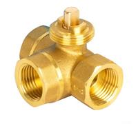 babominimer Cuerpo de válvula de bola tipo T de latón de tres vías para sistemas HVAC, conexión roscada, DN15/DN20/DN25 (1/5.1 cm 3/10.2 cm 2.5 cm) (DN25)