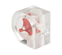 babominimer Indicador de flujo de refrigeración por agua, rosca G1/4, medidor de flujo acrílico transparente, monitor de refrigerante de 2 vías para PC, sistema de refrigeración líquida real (B)