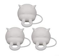 babominimer Innovadora tapa giratoria de silicona para botella de leche y cubierta de caja que se adapta a múltiples cajas de bebidas, reduciendo el desorden y cierre seguro (blanco)