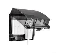 babominimer Interruptor de cable de techo para baño con cubierta de enchufe impermeable y hebilla de bloqueo, diseño elevado para protección contra la humedad y seguridad en baños, lavanderías, (negro