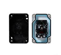 babominimer Interruptor de caja de botones impermeable de control industrial con botón momentáneo de reinicio, carcasa ABS con clasificación IP67, estación de control de arranque y parada resistente