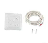 babominimer Interruptor de control de termostato eléctrico blanco para calefacción por suelo radiante, controlador de temperatura mecánico con sensor de suelo, ajustable de 5 a 40 °C, salida de 16 A