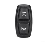 babominimer Interruptor de manillar de motocicleta 3 en 1 para señal de giro de faros delanteros y 22 mm compatible con bicicletas eléctricas y scooters, plástico negro