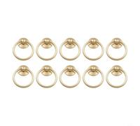 babominimer Juego de 10 tiradores antiguos de aleación de zinc con tornillos para armarios de cocina, cajones, puertas, zapateros y estanterías, elegante Br (dorado pulverizado)