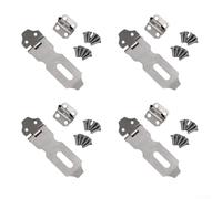 babominimer Juego de 4 cerraduras de puerta de acero inoxidable, cierre de hebilla antirrobo plegable de ángulo recto de 90° para puertas, armarios, cajones, cajas de almacenamiento, arañazos y óxido
