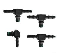 babominimer Juego de 4 conectores de tubo de retorno de inyector, accesorios de manguera T y L de plástico robusto con anillos de sellado a prueba de fugas y válvulas de retención integradas, para